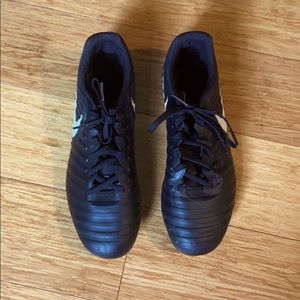 Black Nike Tiempo Outdoor Soccer Cleats